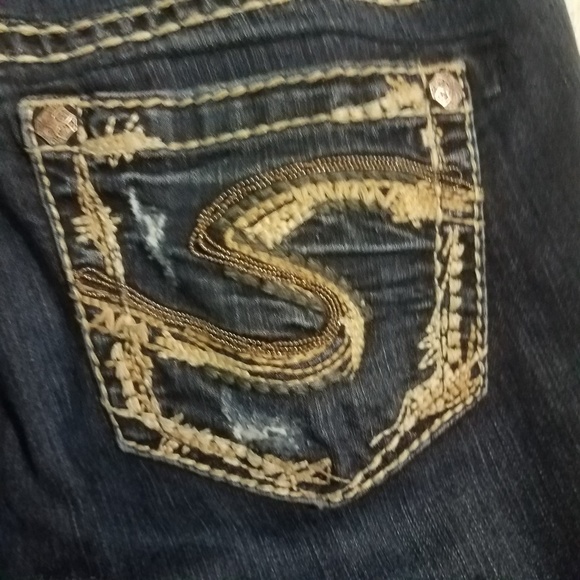 Silver Slim Bootcut Jeans - Picture 4 of 6